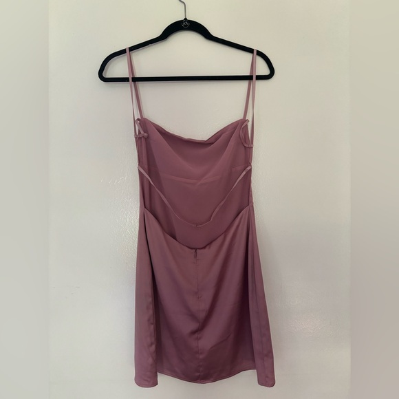 NWT Forever 21 satin pink mini dress - Picture 3 of 5